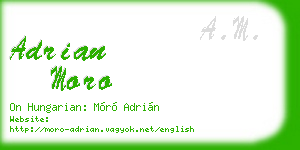 adrian moro business card